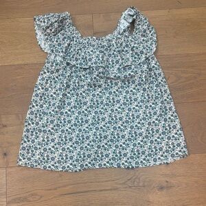LOFT Blue Floral Tank Top